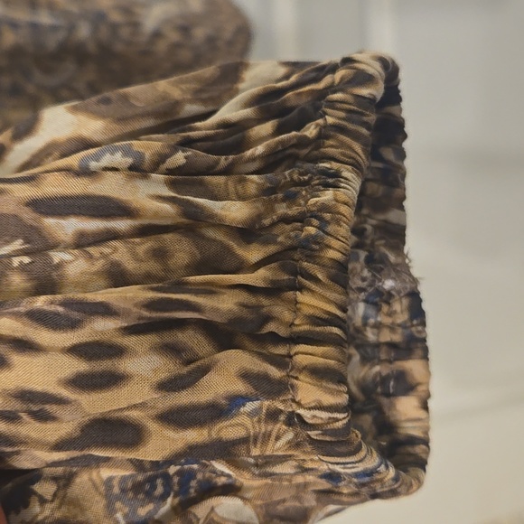 Gil's Denim & Clothing Bar Olivaceous Animal Print Button Up  Mini Dress - Picture 5 of 11